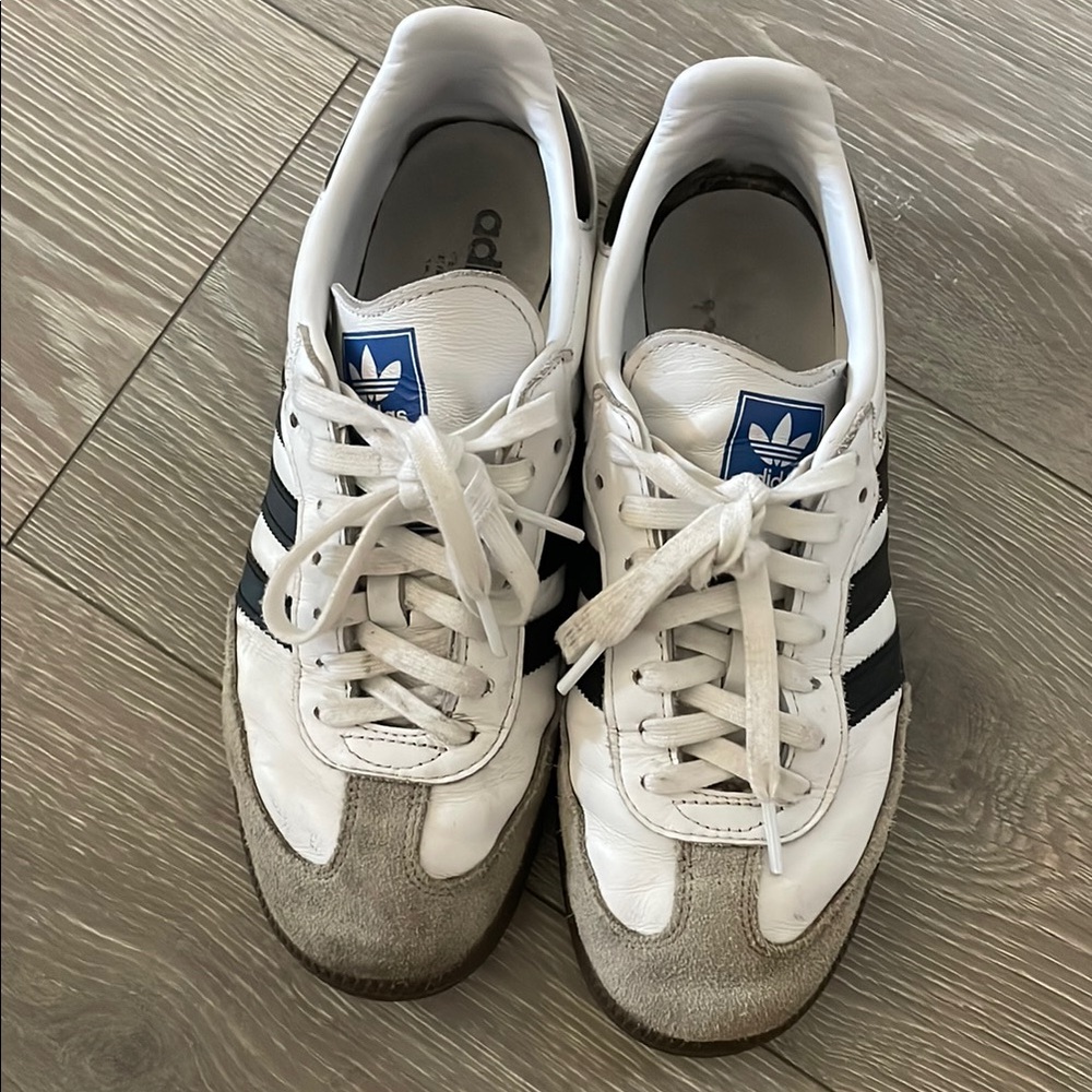 Adidas Samba White and Black Sneakers